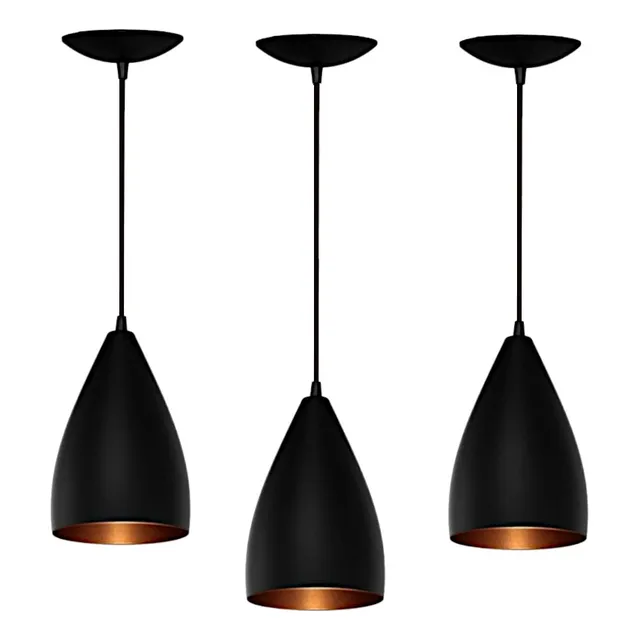 Kit 3 LuminĂĄria Pendente Vegas Lustre Aluminio Sala/cozinha Kit 3 LuminĂĄria Pendente Vegas Lustre Aluminio Sala/cozinha