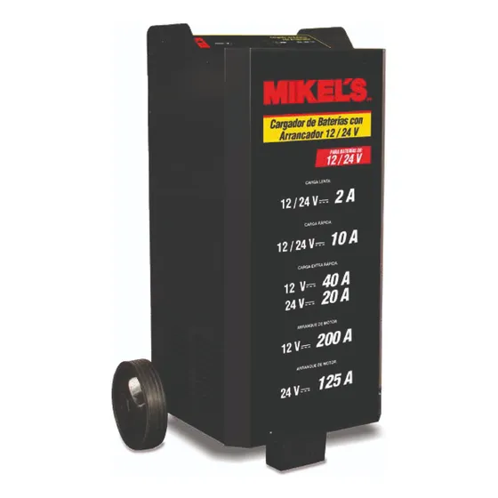 Cargador Para Baterías 12/24 V Con Arrancador Mikel's