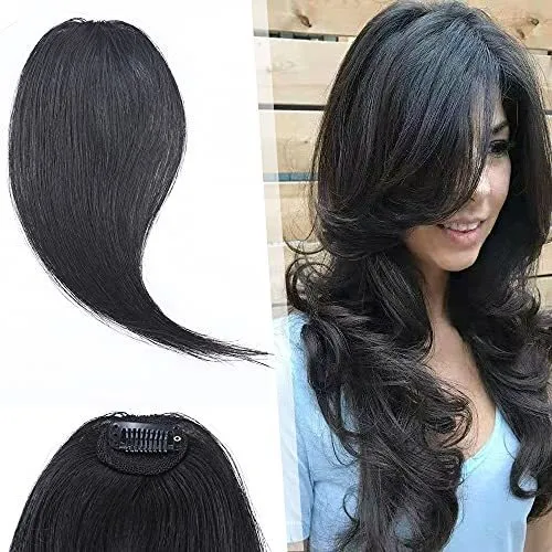 Hairro Clip En Wave Side Bangs Extensiones 100% Human Yq146