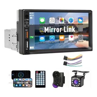 1 Din Estéreo Para Auto Fnbrli Mirrorlink 7 In Bt Con Cámara 1 Din Estéreo Para Auto Fnbrli Mirrorlink 7 In Bt Con Cámara
