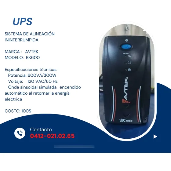 Ups Avtek Modelo Bk600