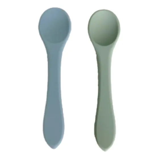 Pack Dos Cucharas Silicona Storki Verde Y Celeste