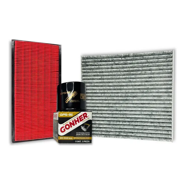 Kit Filtro Aire Cabina Aceite Sintético Para Versa 1.6 12-18