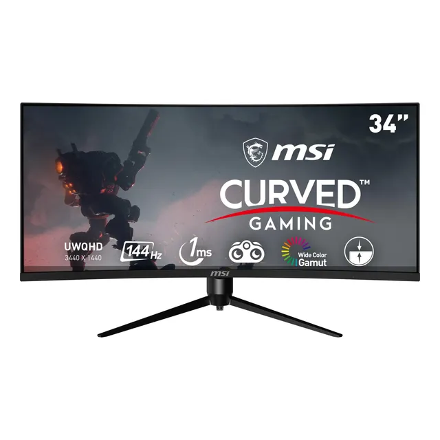 Monitor Curvo Para Juegos 34 Pulgadas 3440 X 1440 144hz
