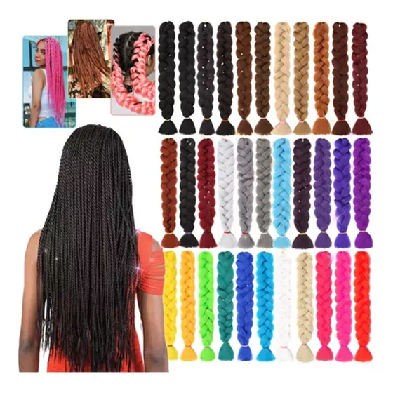 Extensiones De Pelo Sintético Para Trenzas Africanas Jumbo 
