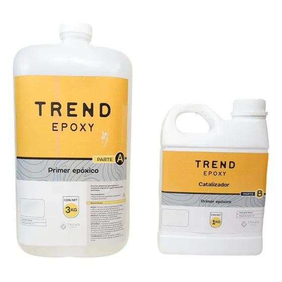 Primer Epoxico Para Piso Trend Epoxy 4 Kg Color Transparente