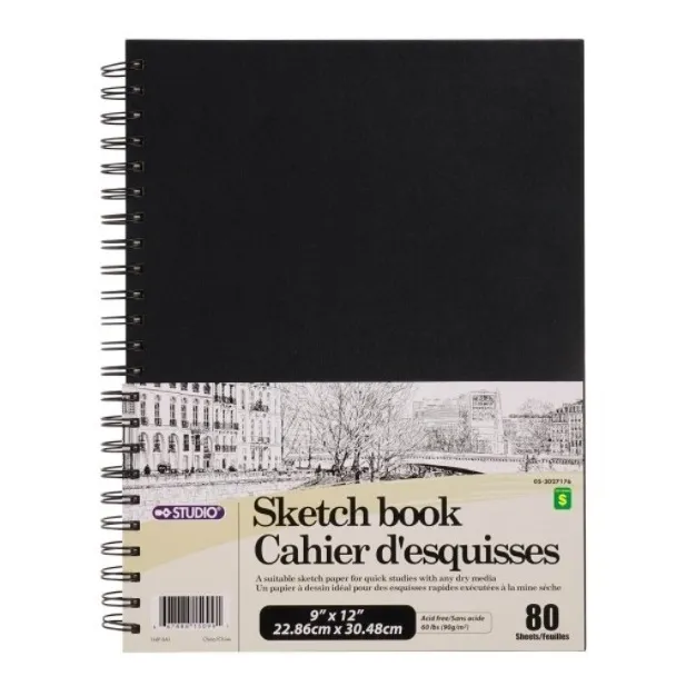 Cuaderno Bloc Bocetos Argollado Libro Diseño Arte Dibujo 