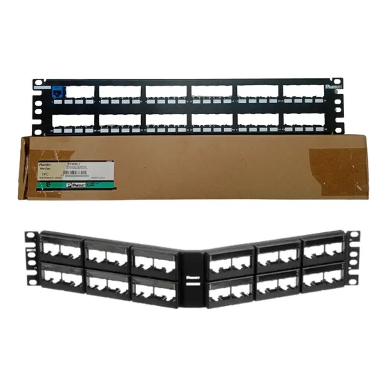 Panel Modular Panduit 24 Ptos Angulado, Cat 6 - 6a, Vacio.