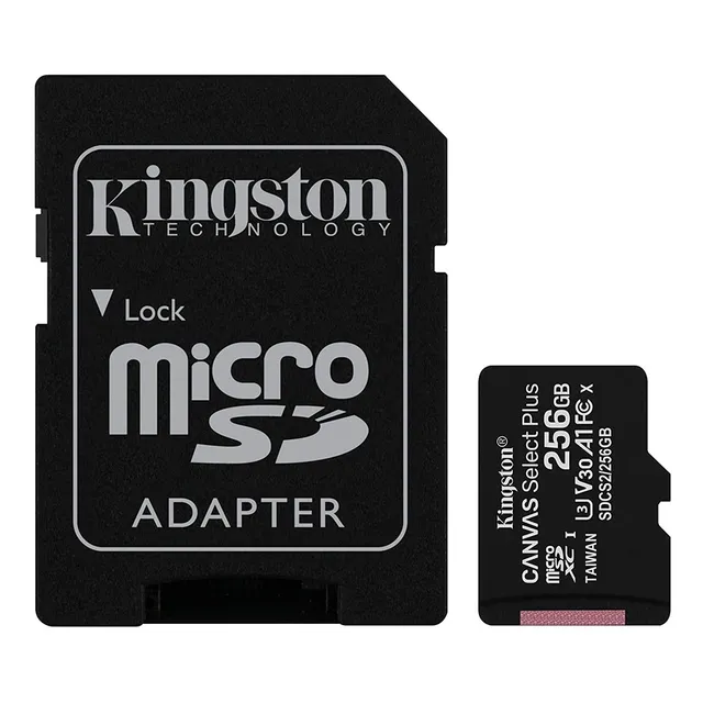 Memoria Microsd Kingston Canvas Select 256gb 100mb/s Y 85mbs