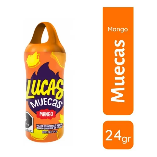 Dulces Lucas Muecas Picosositos Con Paleta De Caramelo 24 Gr Elige Sabor Mango