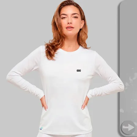 Camiseta Feminina Manga Longa Malha Fria Piscina E Praia