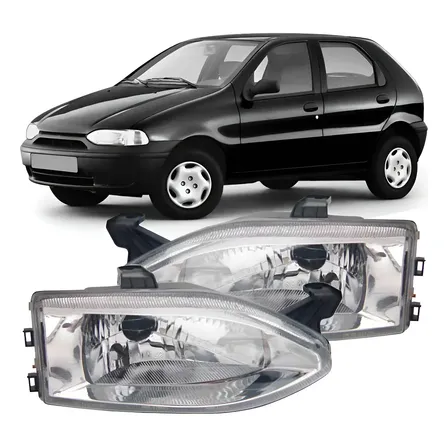 Par Farol Palio Esportivo Lente Lisa 96 97 98 99 Cromado