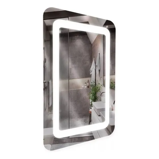 Espejo De Pared Rectangular Con Luz Led Blanco Frío 70x50