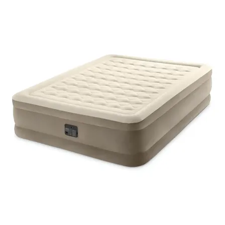 Colchón Inflable Intex Ultra Plush 2 Plazas Color Agua Hasta 230kg De 152cm X 203cm X 46cm
