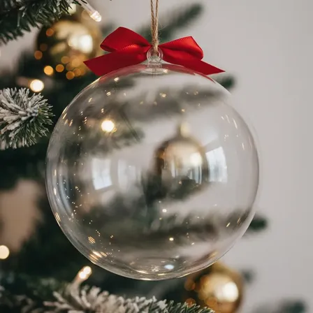 10 Bola Esfera Acrílico 15 Cm Com Alça Cristal Bola Esfera