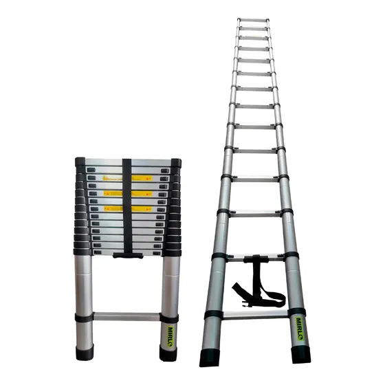 Escalera Telescopica Plegable Aluminio 4,1m 14 Escalones