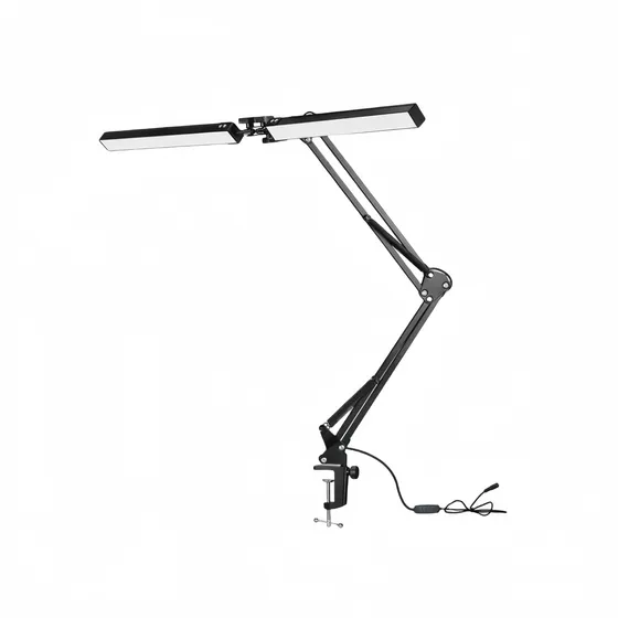 Luminária Led Usb Articulada C/ Base Garra 3 Modos 10 Níveis