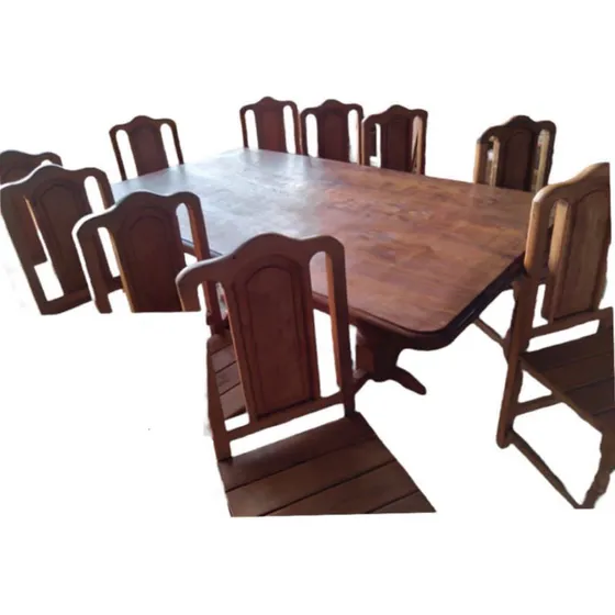 Mesa De Algarrobo De 2m Con 8 Sillas Algarrobo