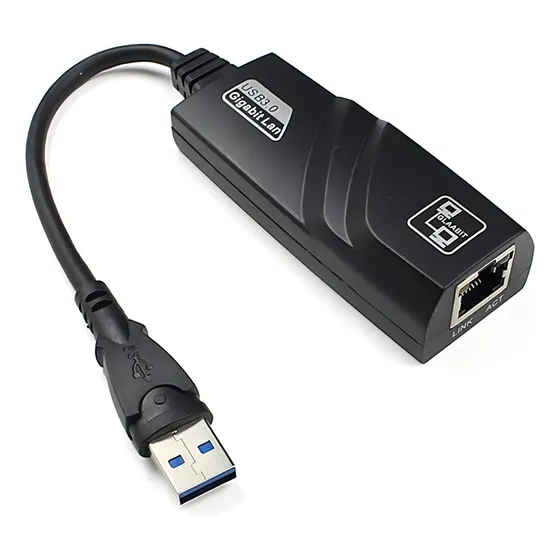 Adaptador Ethernet Usb 3.0 Rj45 Rede Gigabit 10/100/1000cabo