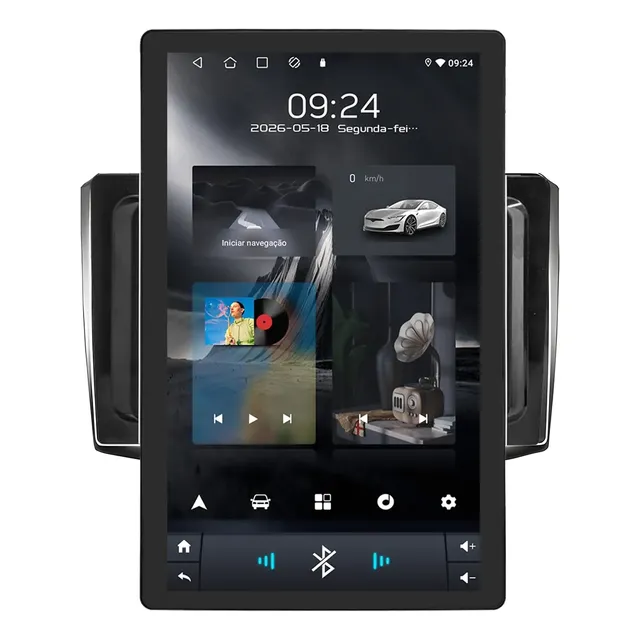 Multimidia Giratória Tesla Universal 11,5p 6/128gb Carplay Preto