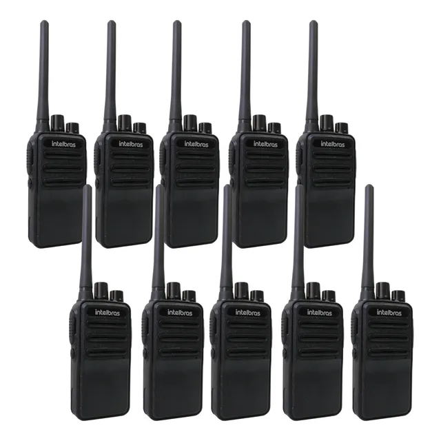 Kit C 10 Rádio Ht Intelbras Homologado Rc3002 G2 +10 Fones