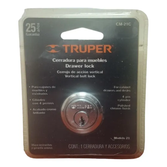 Cerradura Para Muebles Truper Cm-21c