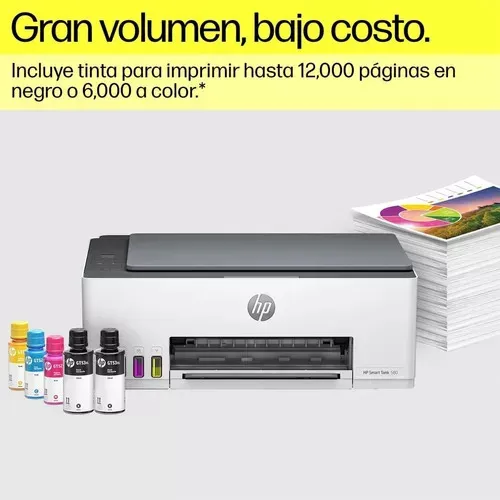 Impresora Hp Smart Tank 580 Wifi 2 Tintas Negro 12000 Página