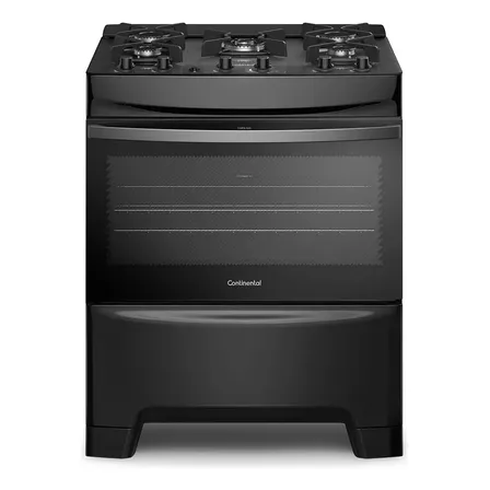 Fogão 5 bocas Continental preto Fc5gb bivolt