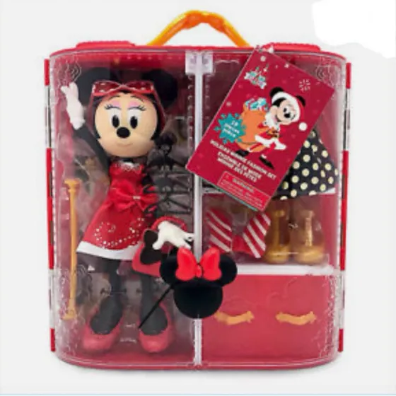 Set Minnie Mouse Mini Muñeca Navideño Vintage Disney