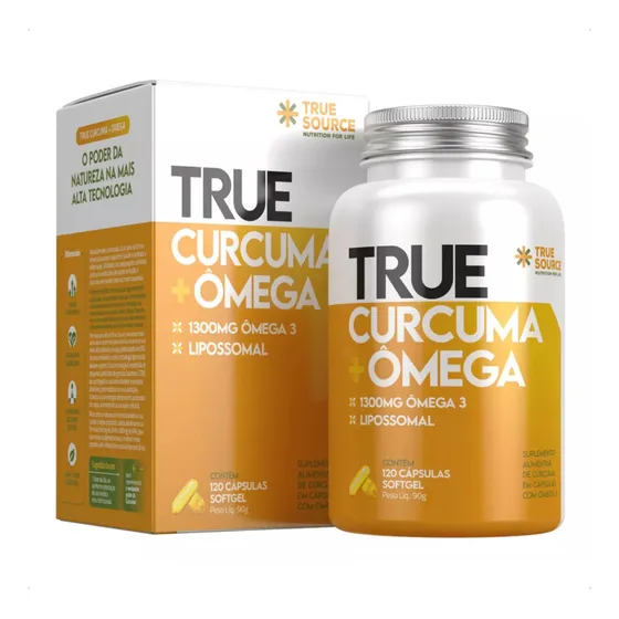 True Source | True Curcuma + Ômega 3 Plus | 120 Cápsulas
