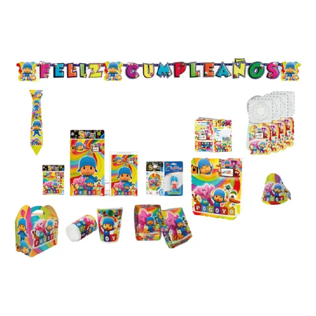 Kit Decoración Piñata Fiesta Infantil Pocoyo  Económico