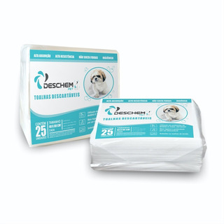 Toalhas Descartáveis Para Pet Deschem 1 Cx Com 50 Toalhas Toalhas Descartáveis Para Pet Deschem 1 Cx Com 50 Toalhas