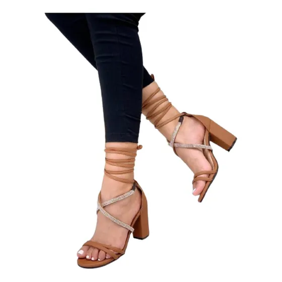 Sandalias De Tacón Medio Estilo Romanas Para Dama