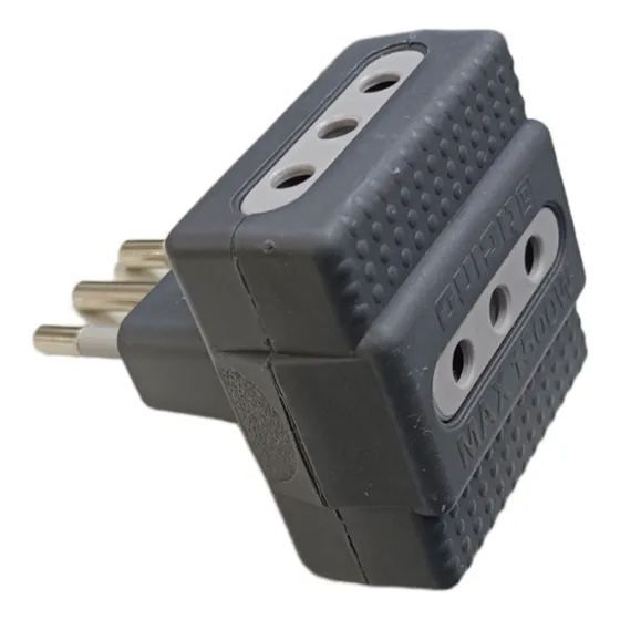 Adaptador, Conector, Clavija 3 Tomas Europeo Bticino S3603g