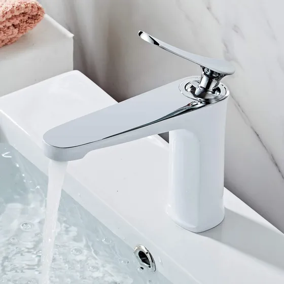 Upbeer Grifo Lavabo Laton Baño Agua Fria Caliente Una Sola