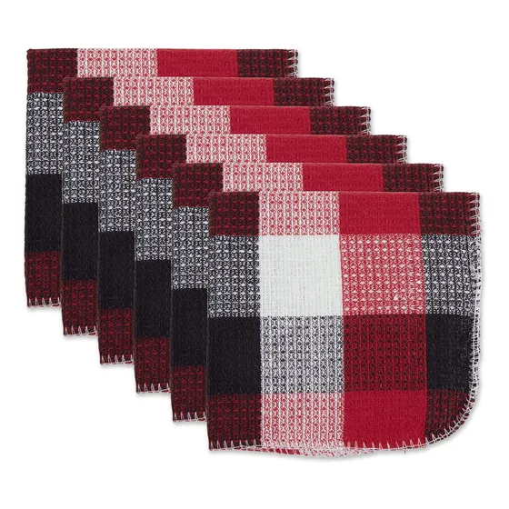 Paño Cocina Para Fregadero Color Rojo Cardenal 6 Pieza