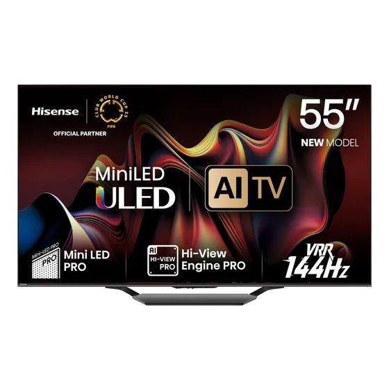 Smart TV 55U7N 55" con pantalla ULED MiniLED Negro Hisense