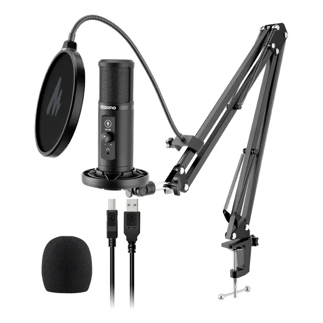 Micrófono Usb Pc Maono Pm422 Función Monitore/silencioso