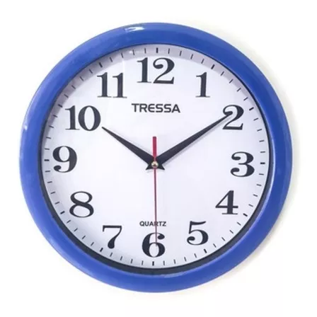 Reloj De Pared Tressa Rp100 Caja Plástica Diámetro 25 Cm