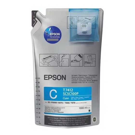 Tinta Sublimatica Epson Azul F6200 / F6070 / F7200