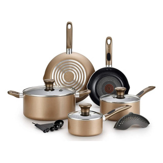 Batería De Cocina Tfal B036se64 Excite 14piezas Color Bronce Batería De Cocina Tfal B036se64 Excite 14piezas Color Bronce