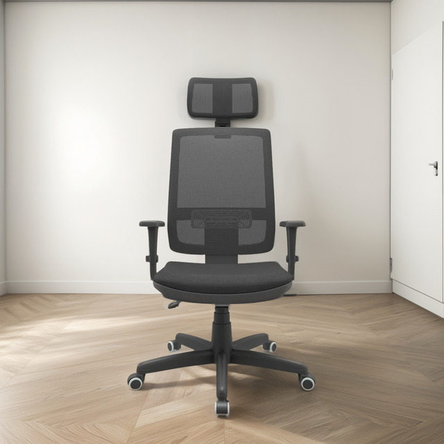 Cadeira Brizza 3d Back System Com Apoio Crepe Preto Ergonomi Cadeira Brizza 3d Back System Com Apoio Crepe Preto Ergonomi