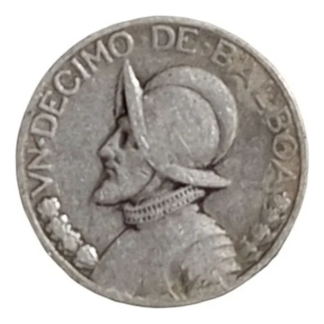  Moneda Panama Plata 1930 Un Decimo Balboa  Nice 