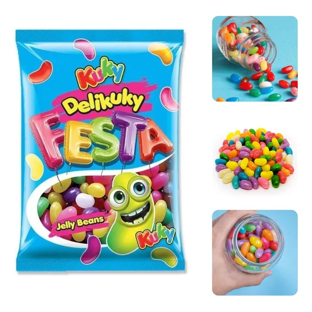 Bala Jujuba Kuky 1kg Delikuky Sabores Sortidos Jelly Beans