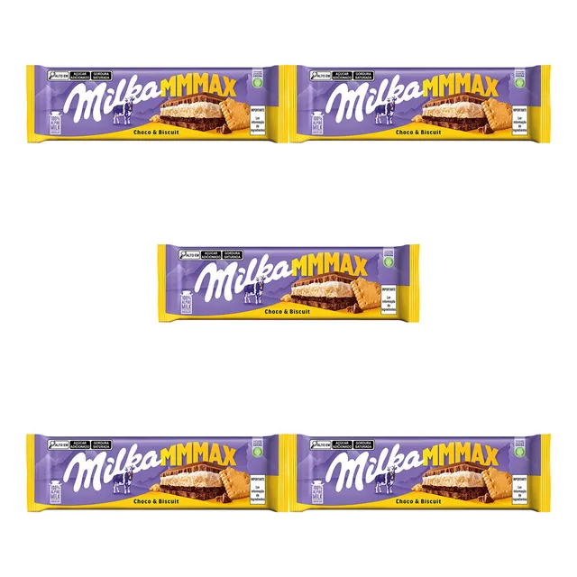 Kit grande de chocolate y galletas Milka Choco, 5 barras de 300 g