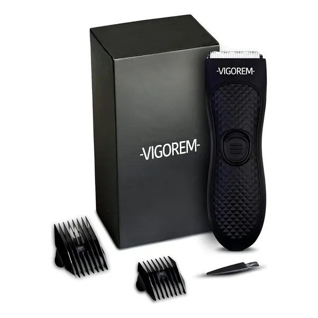 Rasuradora Eléctrica Vigorem Light Para Hombre, Zonas Íntimas, Cuerpo Y Barba, Impermeable Ipx6, Cuchillas Cerámicas Anticorte, Diseño Ergonómico Y Batería Duradera Con Clips Dobles 3mm Hasta 12mm