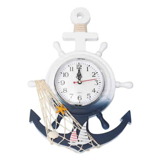 Reloj Pared Decoracion Nautica Estilo Mediterraneo Rueda