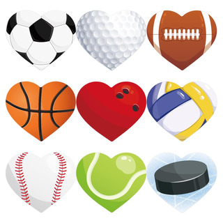 500 Pegatinas Deportivas Con Forma De Corazon Para El Dia... 500 Pegatinas Deportivas Con Forma De Corazon Para El Dia...