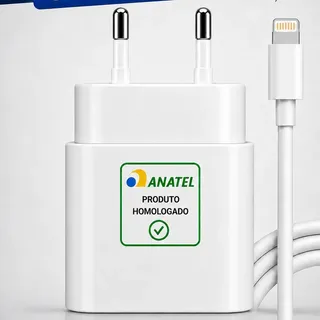 Carregador 30w Turbo Para iPhone 8 X Xr 11 12 13 14 Pro Max Fonte Usb + Cabo 1m Anatel 3tech