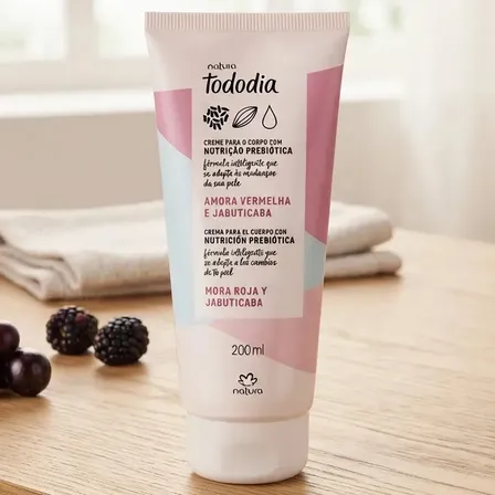 Creme hidratante do corpo Natura Tododia Red Mora e Jabuticaba 200 ml